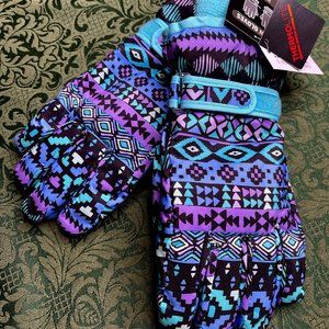 NWT 4 5 6 7 navajo geometric thermolite mittens gloves winter childrens place